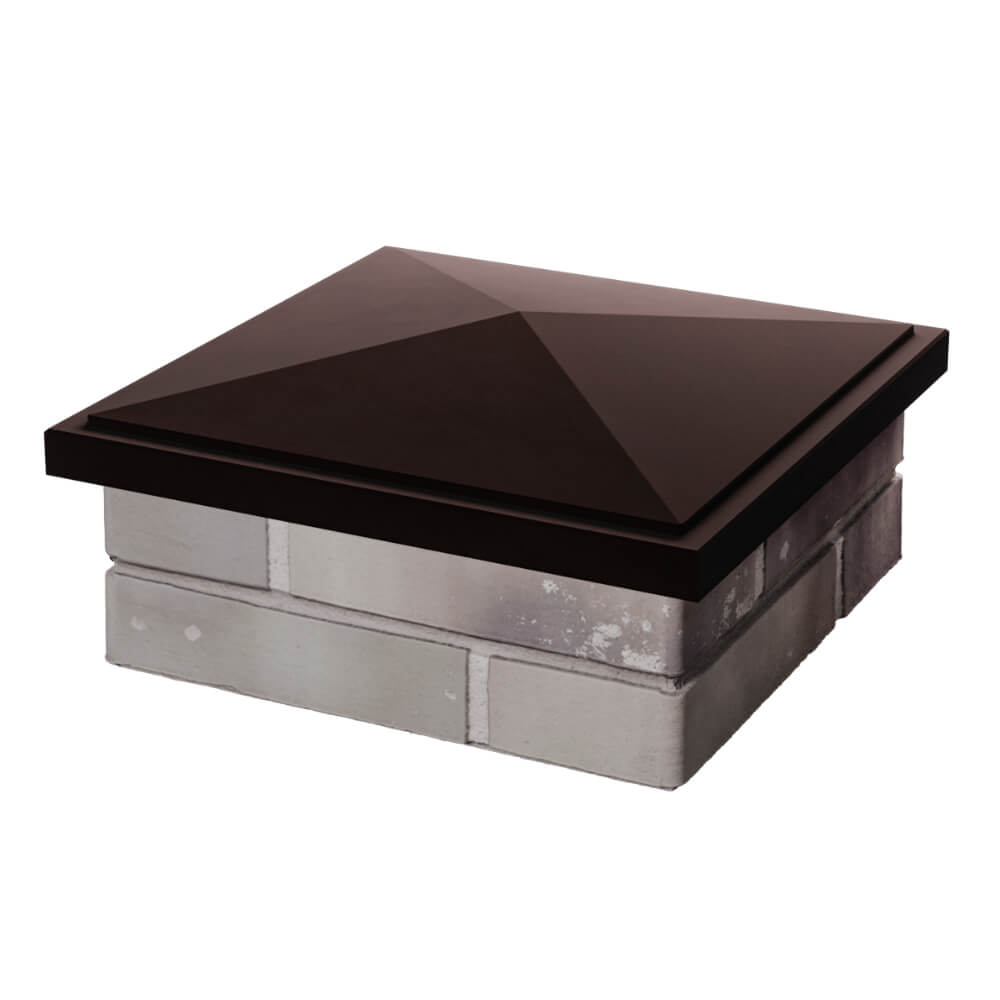 Колпак Zking БонаМоно Коричневый на столб 1.5х1.5 кирпича (385х385, 400х400мм) в Орехово-Зуево фото