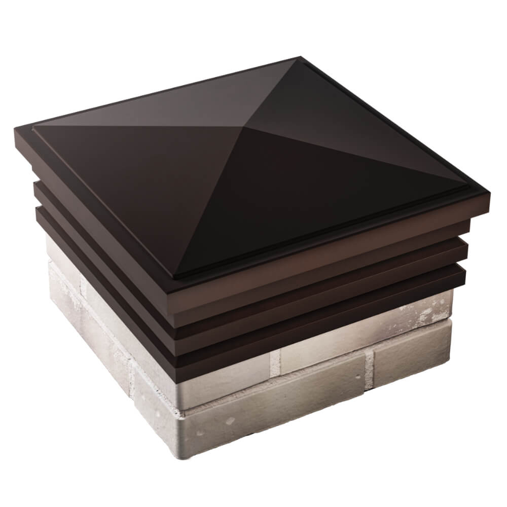 Колпак Zking Бона ХайТек Коричневый на столб 1.5х1.5 кирпича (385х385мм) в Орехово-Зуево фото