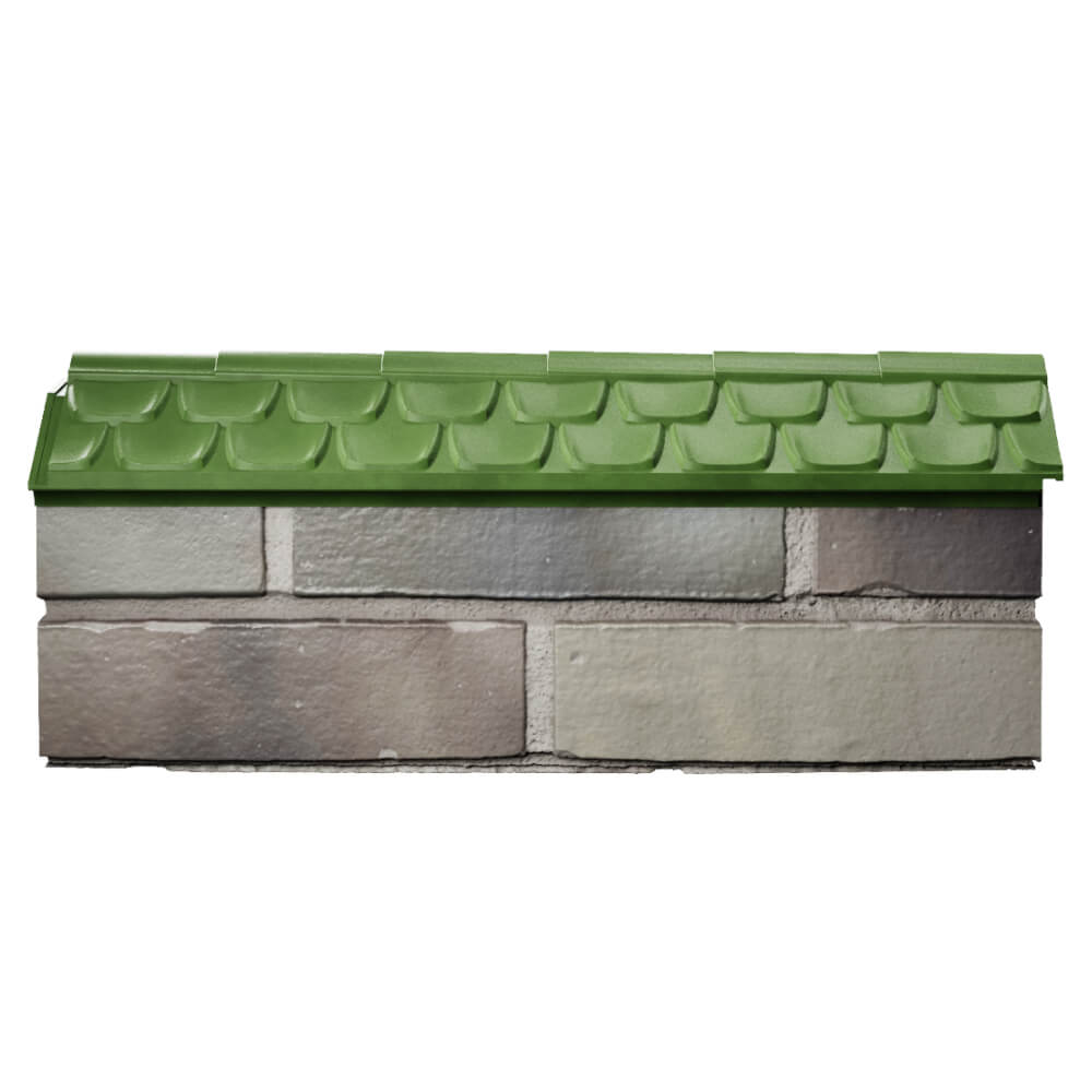 Парапет Zking Эльбрус Зеленый с посадкой на 0.5 кирпича (130мм) в Орехово-Зуево фото