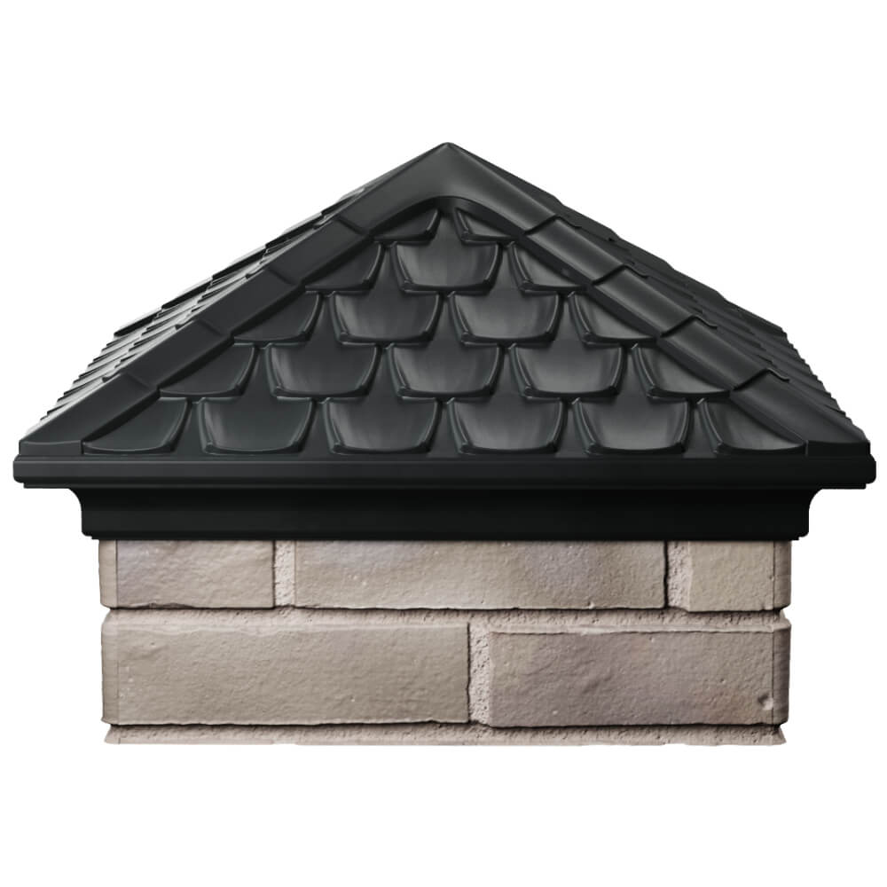 Колпак Zking Эльбрус Черный на столб 1.5х1.5 кирпича (385х385мм) Орехово-Зуево фото