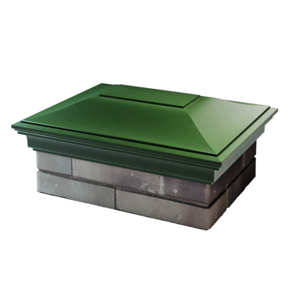 Колпак Zking Монблан Зеленый на столб 2х1.5 кирпича (515х385мм) в Орехово-Зуево фото