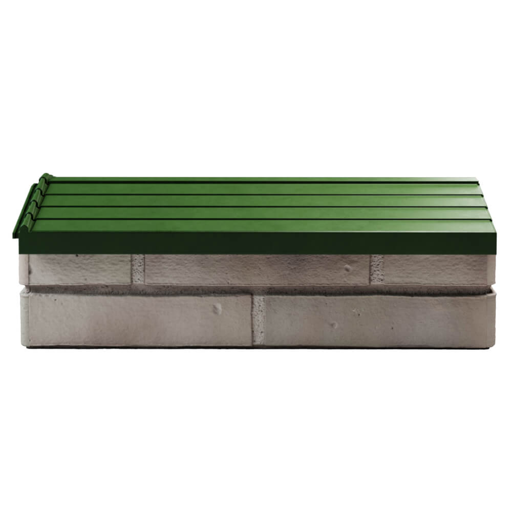 Парапет Zking Бона ХайТек Зеленый с посадкой на 1 кирпич (200/225/255мм) в Орехово-Зуево фото