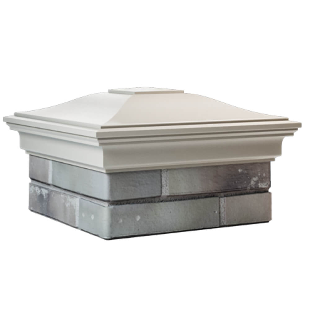 Колпак Zking Монблан Бежевый на столб 1.5х1.5 кирпича (385х385мм) в Орехово-Зуево фото