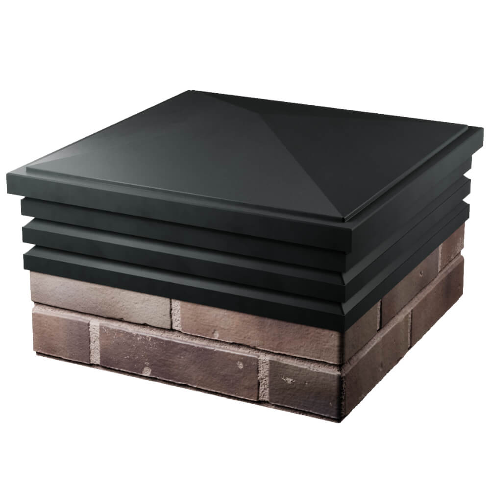 Колпак Zking Бона ХайТек Черный на столб 2х2 кирпича (513х513мм) в Орехово-Зуево фото