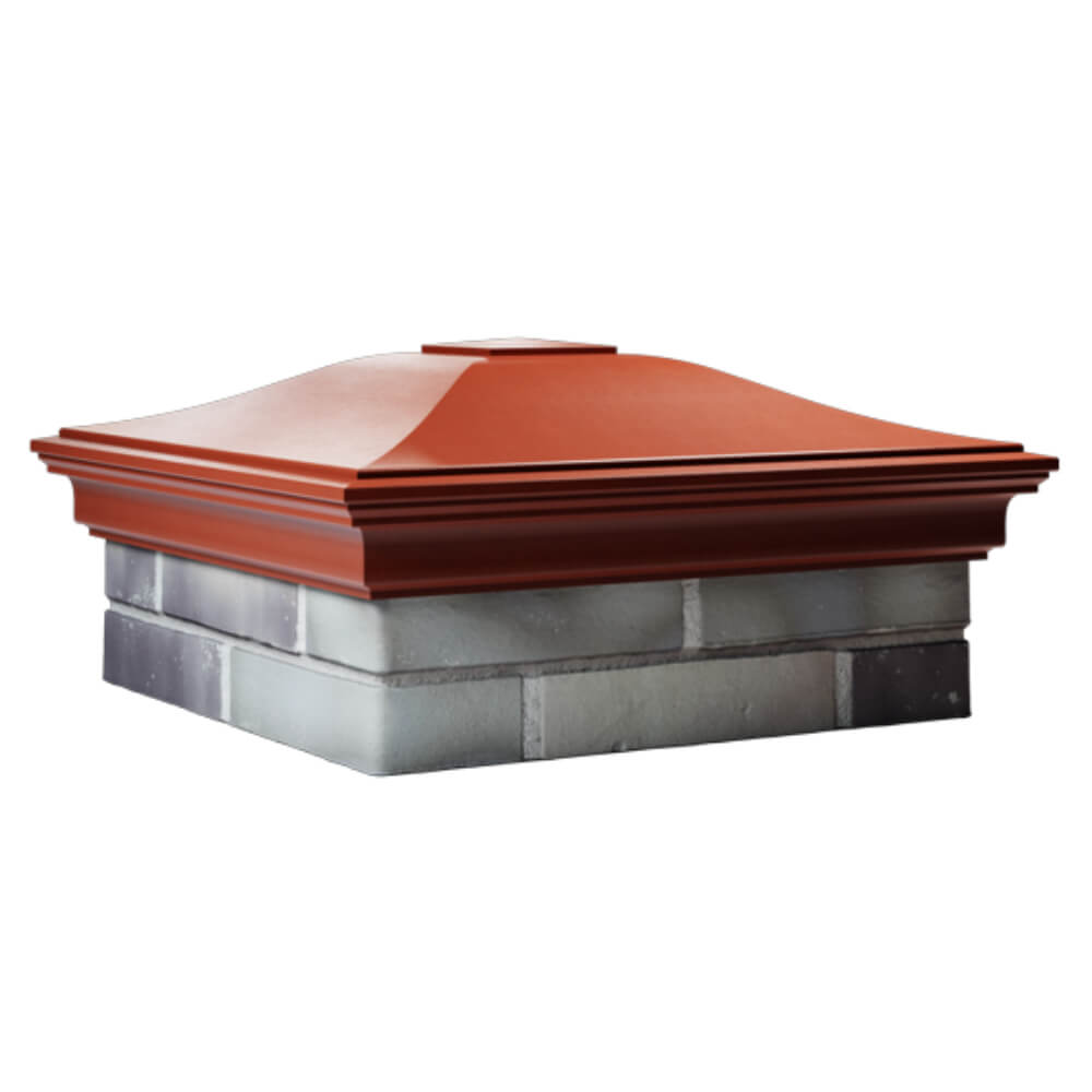 Колпак Zking Монблан Красный на столб 2х2 кирпича (515х515мм) в Орехово-Зуево фото