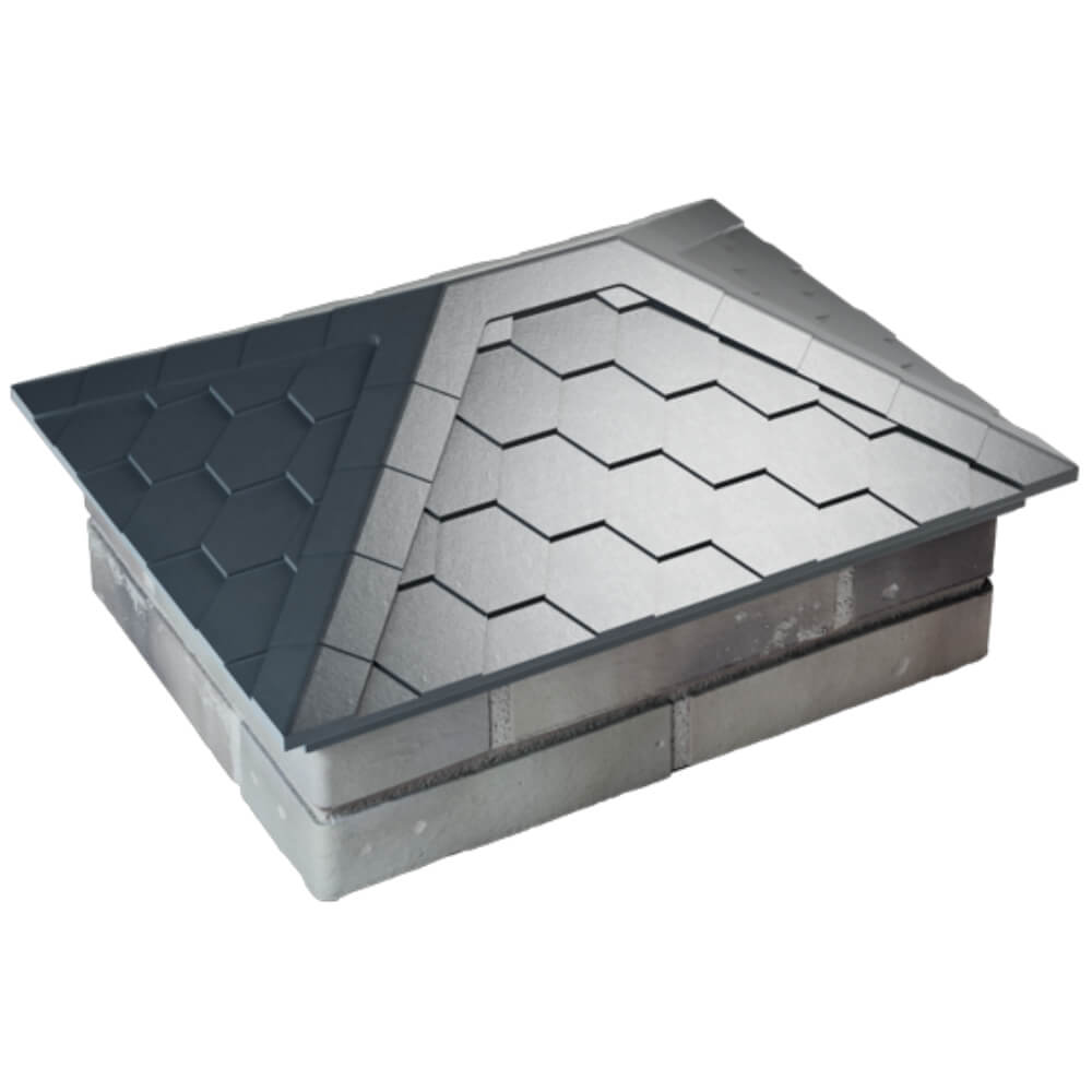 Колпак Zking Эверест Серый на столб 2х1.5 кирпича (520х390мм) Орехово-Зуево фото