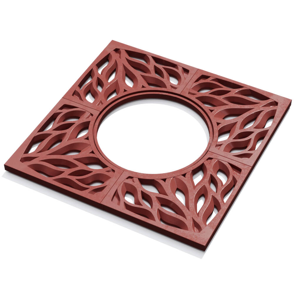 Приствольная решетка для дерева ZKING CRUST 1.2х1.2м Красная в Орехово-Зуево фото