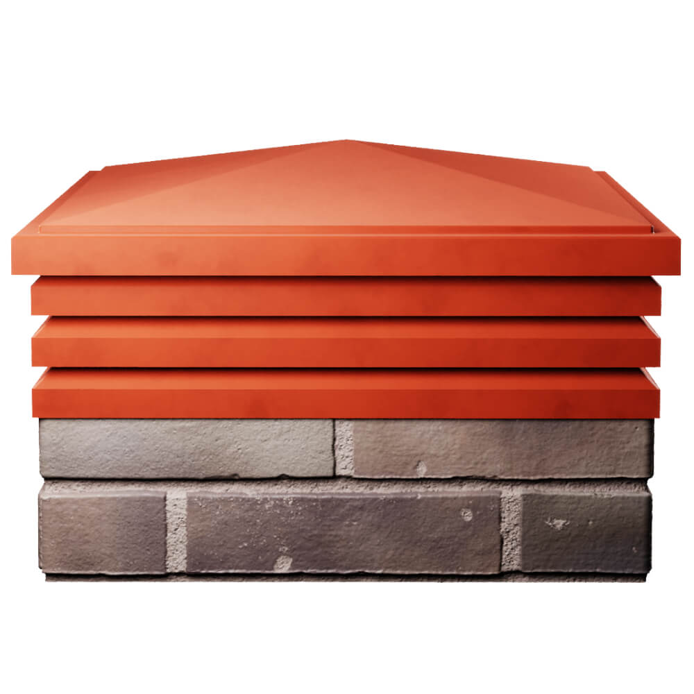 Колпак Zking Бона ХайТек Красный на столб 2х2 кирпича (513х513мм) Орехово-Зуево фото