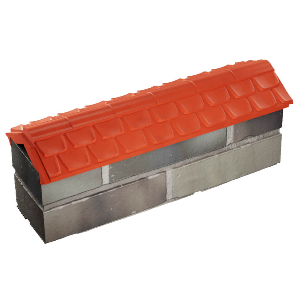 Парапет Zking Эльбрус Красный с посадкой на 0.5 кирпича (130мм) в Орехово-Зуево фото