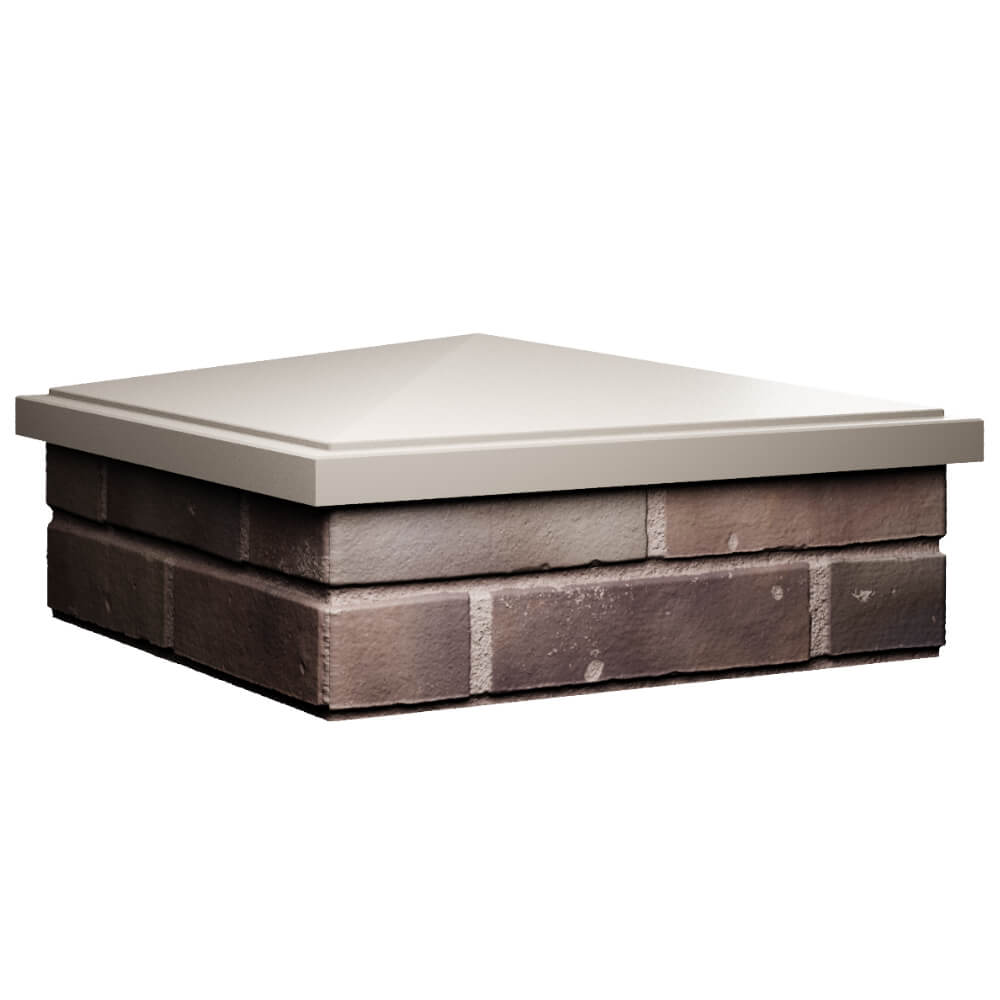 Колпак Zking БонаМоно Бежевый на столб 2х2 кирпича (515х515, 530х530мм) в Орехово-Зуево фото