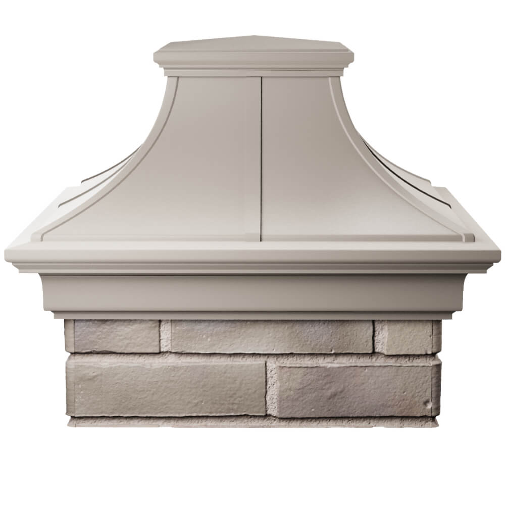 Колпак Zking Монблан Премиум Бежевый на столб 1.5х1.5 кирпича (385х385мм) Орехово-Зуево фото