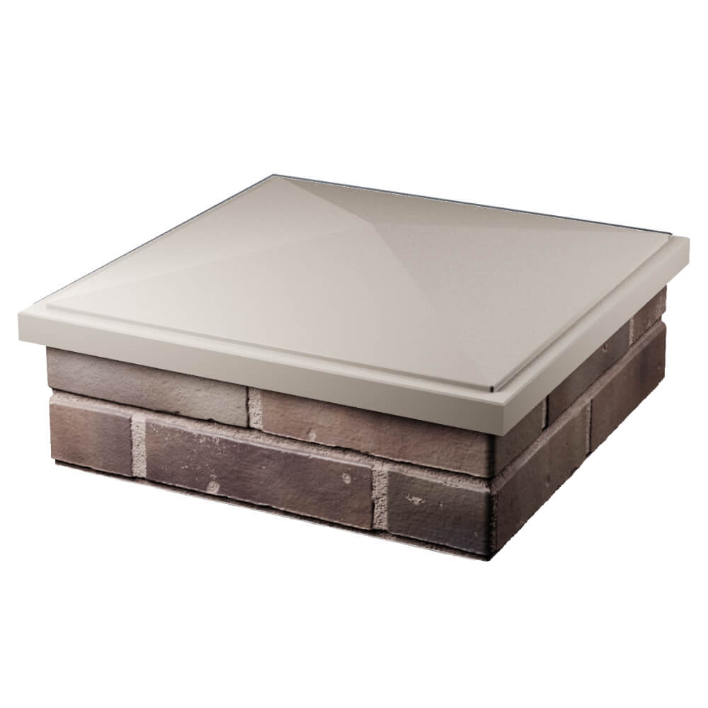 Колпак Zking БонаМоно Бежевый на столб 2х2 кирпича (515х515, 530х530мм) в Орехово-Зуево фото