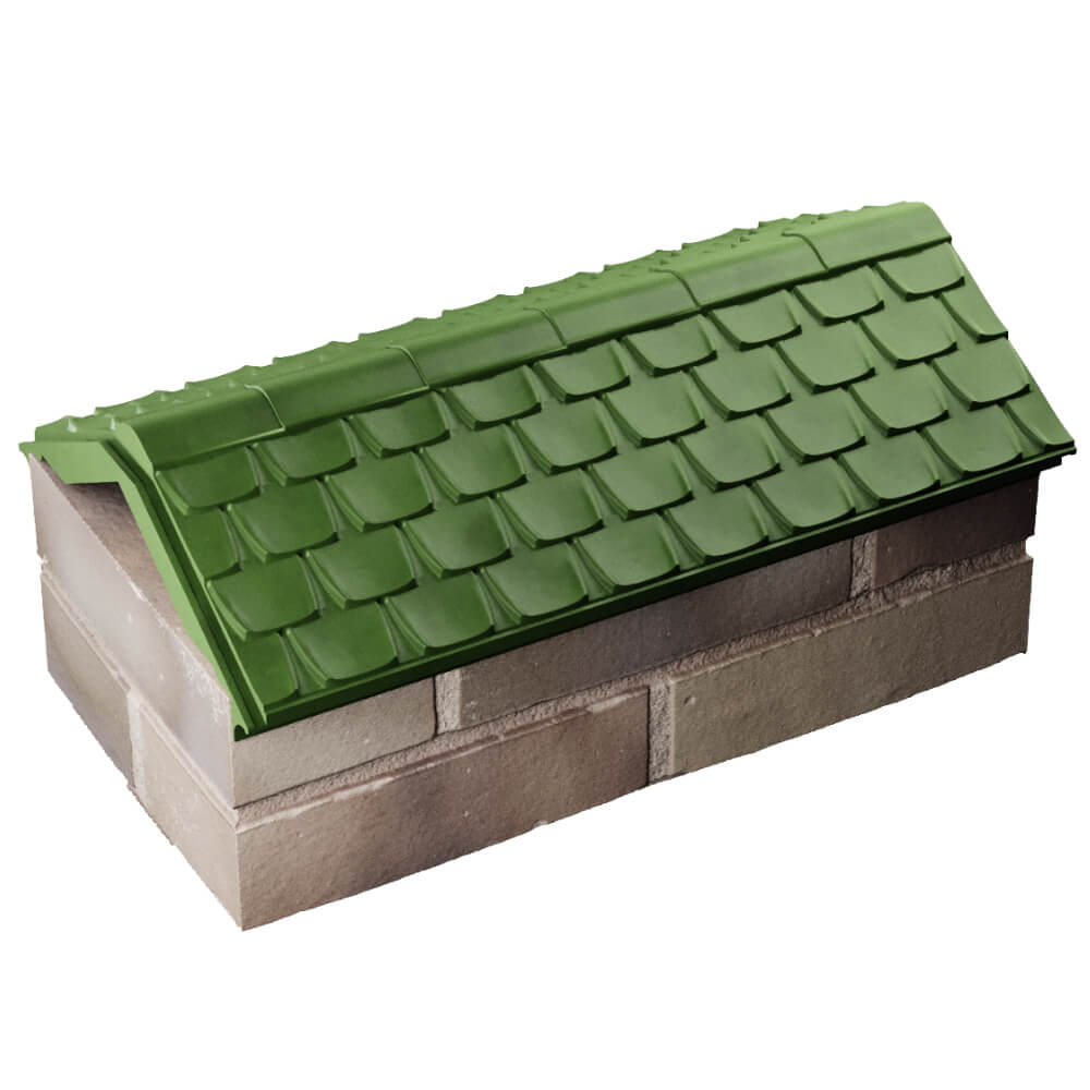 Парапет Zking Эльбрус Зеленый с посадкой на 1 кирпич (255мм) в Орехово-Зуево фото
