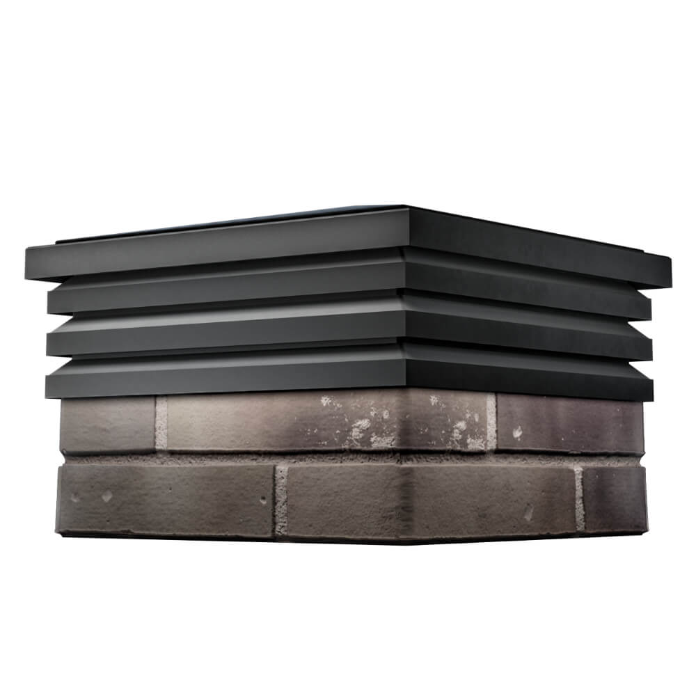 Колпак Zking Бона ХайТек Черный на столб 1.5х1.5 кирпича (385х385мм) в Орехово-Зуево фото