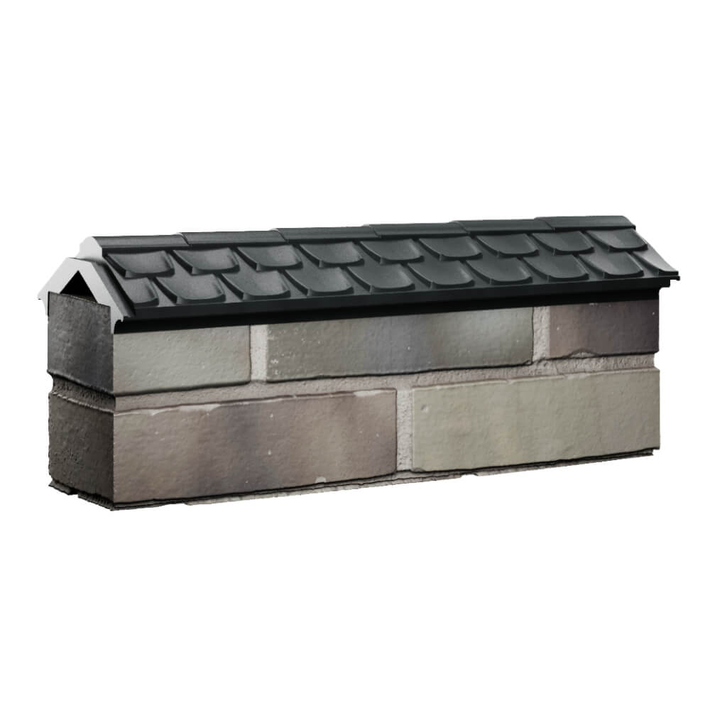 Парапет Zking Эльбрус Черный с посадкой на 0.5 кирпича (130мм) Орехово-Зуево фото