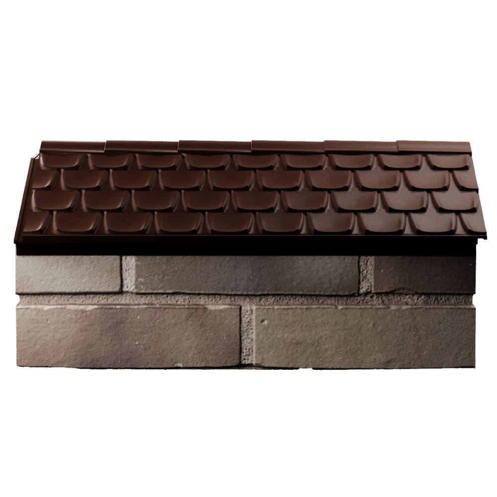 Парапет Zking Эльбрус Коричневый с посадкой на 1 кирпич (255мм) в Орехово-Зуево фото