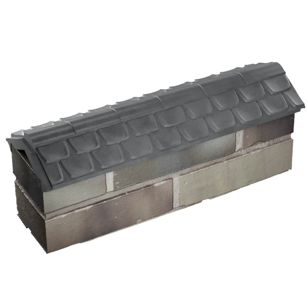 Парапет Zking Эльбрус Серый с посадкой на 0.5 кирпича (130мм) в Орехово-Зуево фото