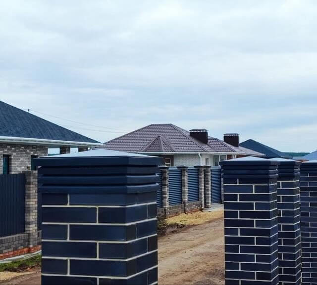 Колпак Zking Бона ХайТек Серый на столб 1.5х1.5 кирпича (385х385мм) в Орехово-Зуево фото