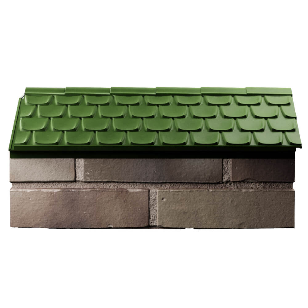 Парапет Zking Эльбрус Зеленый с посадкой на 1 кирпич (255мм) в Орехово-Зуево фото