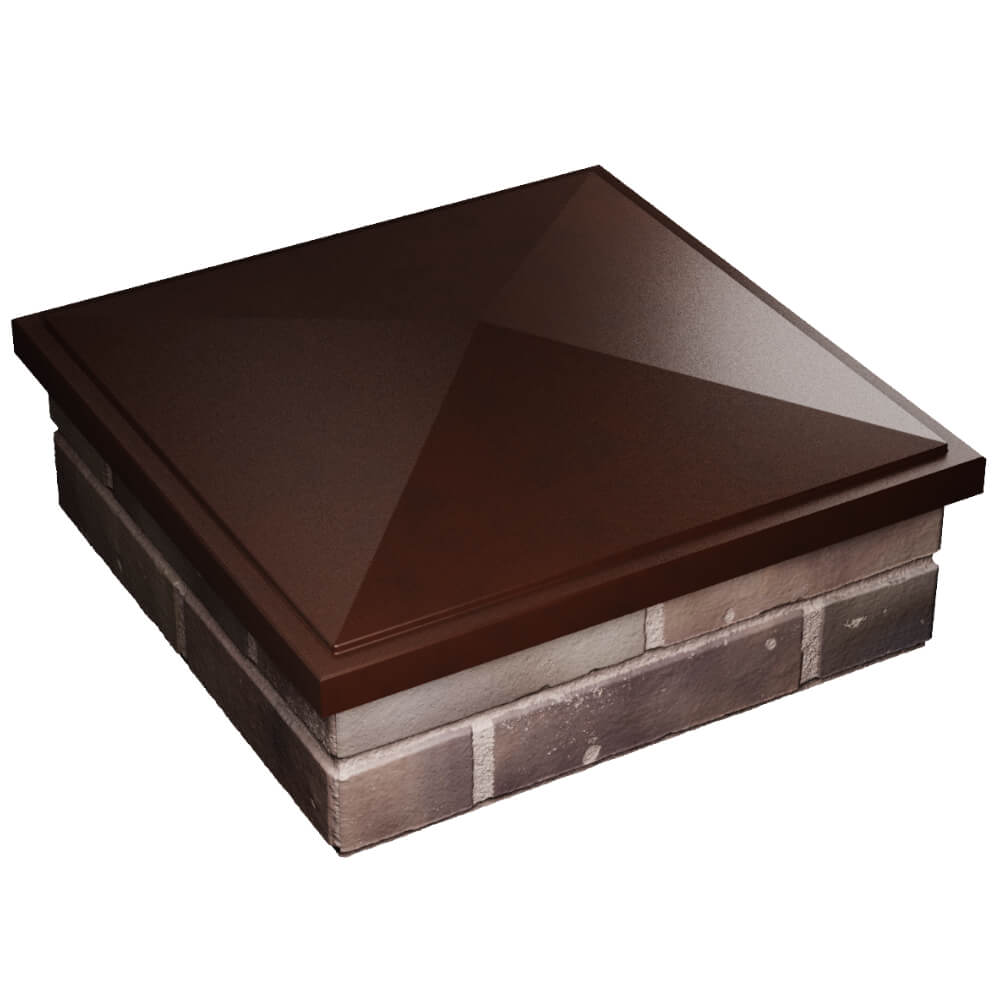 Колпак Zking БонаМоно Коричневый на столб 2х2 кирпича (515х515, 530х530мм) в Орехово-Зуево фото