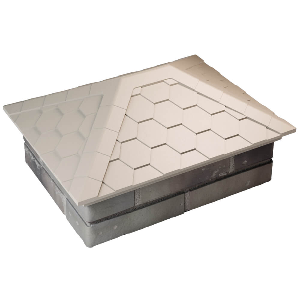 Колпак Zking Эверест Бежевый на столб 2х1.5 кирпича (520х390мм) Орехово-Зуево фото