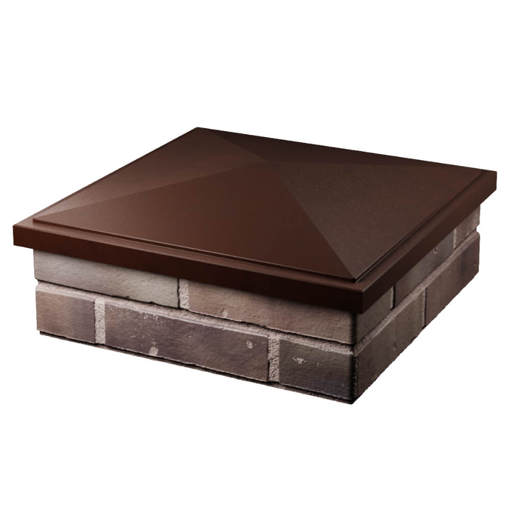 Колпак Zking БонаМоно Коричневый на столб 2х2 кирпича (515х515, 530х530мм) в Орехово-Зуево фото