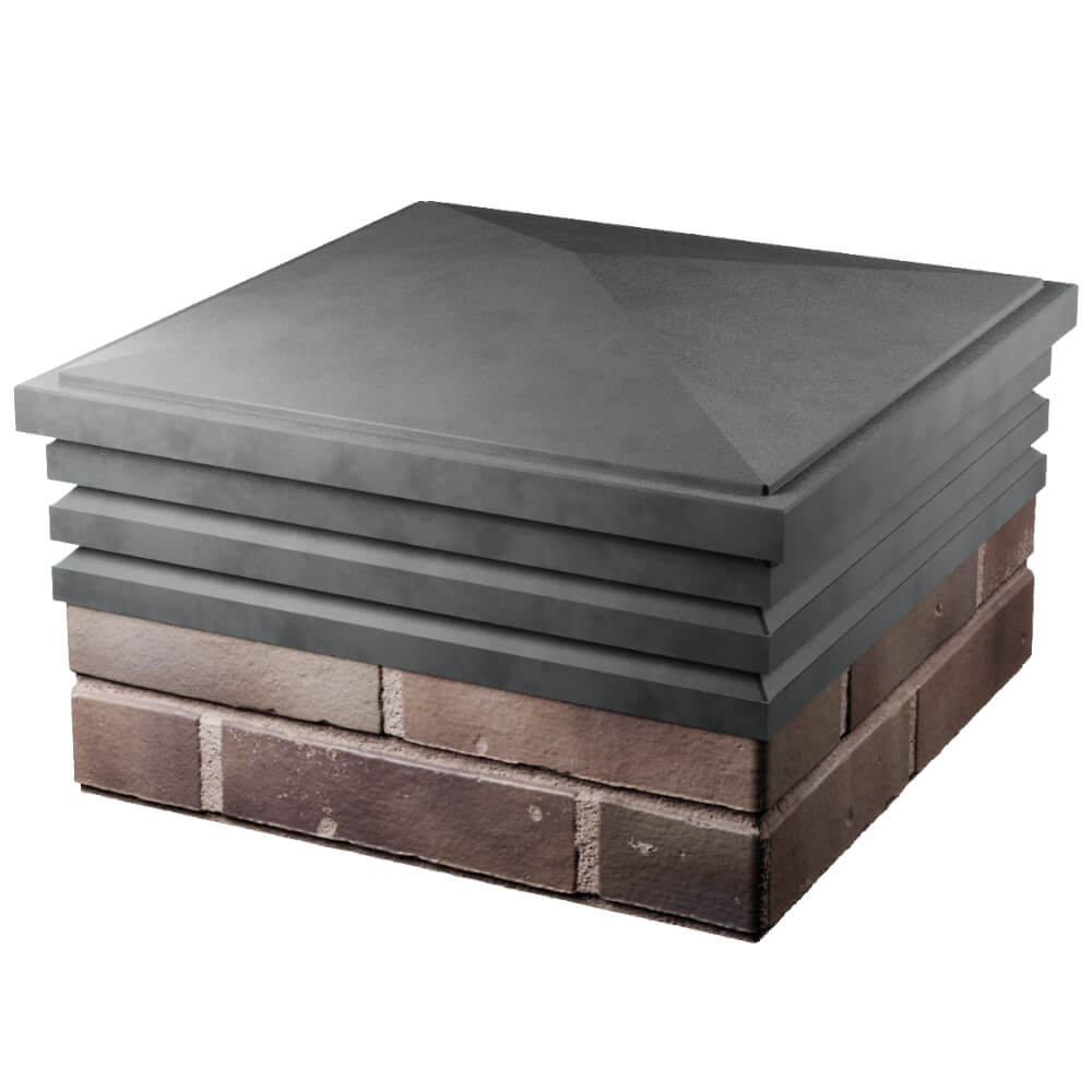 Колпак Zking Бона ХайТек Серый на столб 2х2 кирпича (513х513мм) в Орехово-Зуево фото