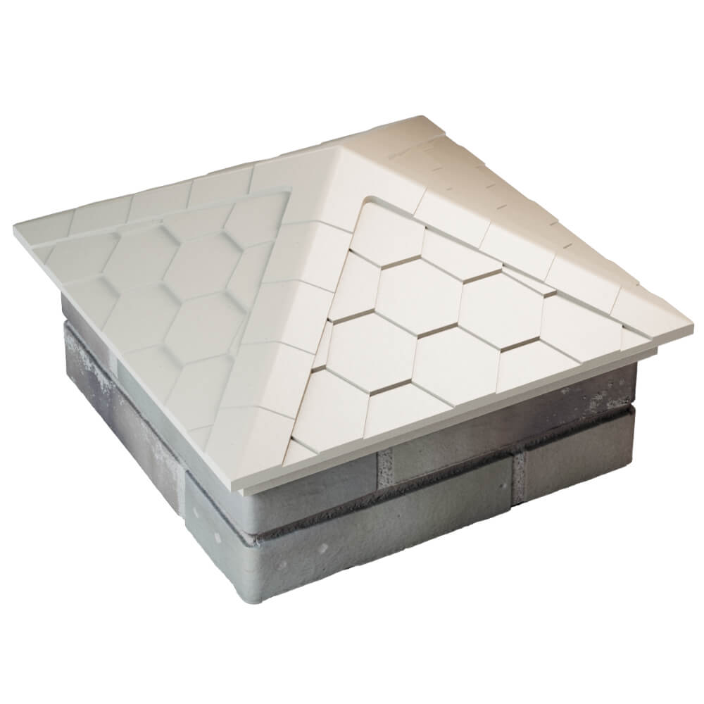 Колпак Zking Эверест Бежевый на столб 1.5х1.5 кирпича (390х390мм) в Орехово-Зуево фото