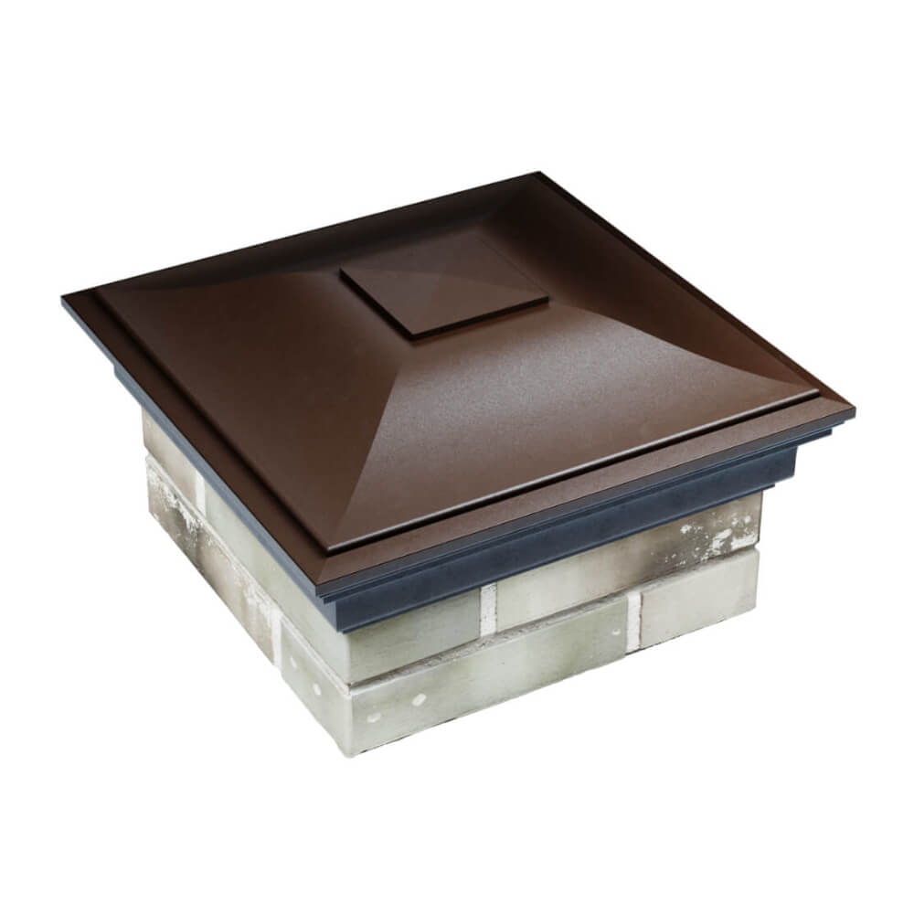 Колпак Zking Монблан Коричневый на столб 1.5х1.5 еврокирпича 0.7НФ (355х355мм) в Орехово-Зуево фото