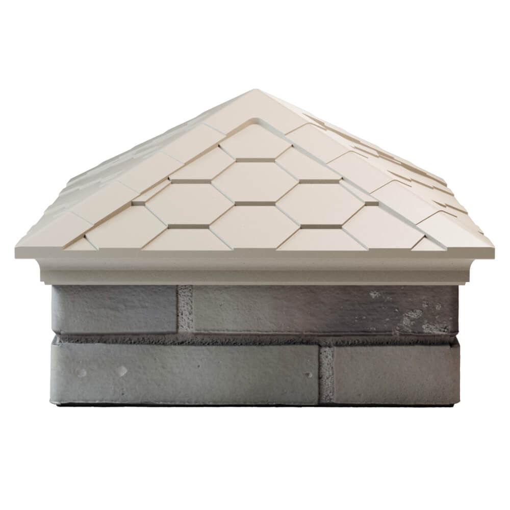 Колпак Zking Эверест Бежевый на столб 1.5х1.5 кирпича (390х390мм) Орехово-Зуево фото