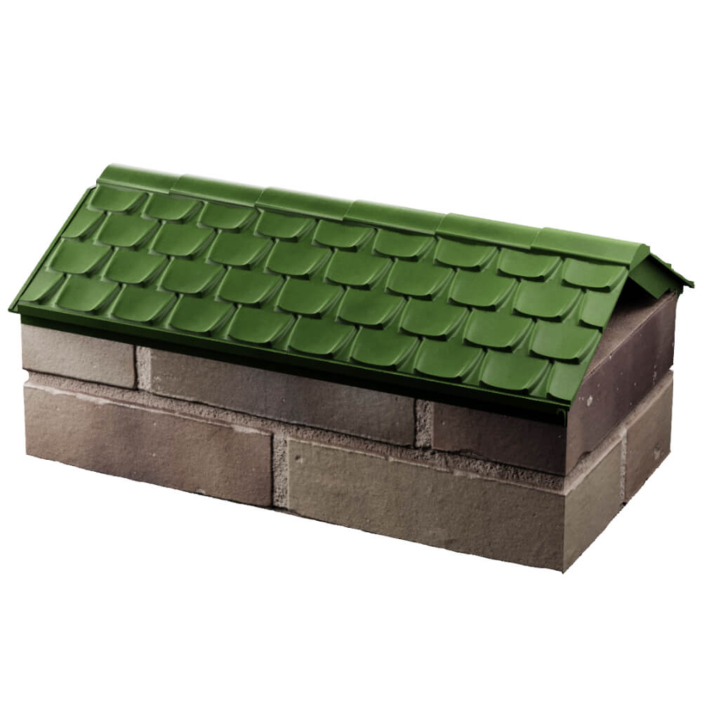 Парапет Zking Эльбрус Зеленый с посадкой на 1 кирпич (255мм) в Орехово-Зуево фото