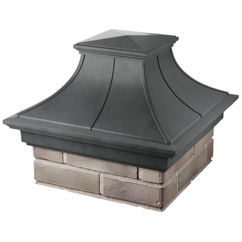Колпак Zking Монблан Премиум Серый на столб 1.5х1.5 кирпича (385х385мм) в Орехово-Зуево фото