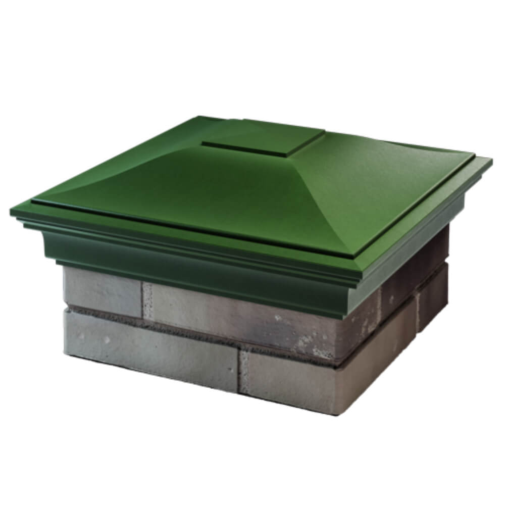 Колпак Zking Монблан Зеленый на столб 1.5х1.5 кирпича (385х385мм) в Орехово-Зуево фото