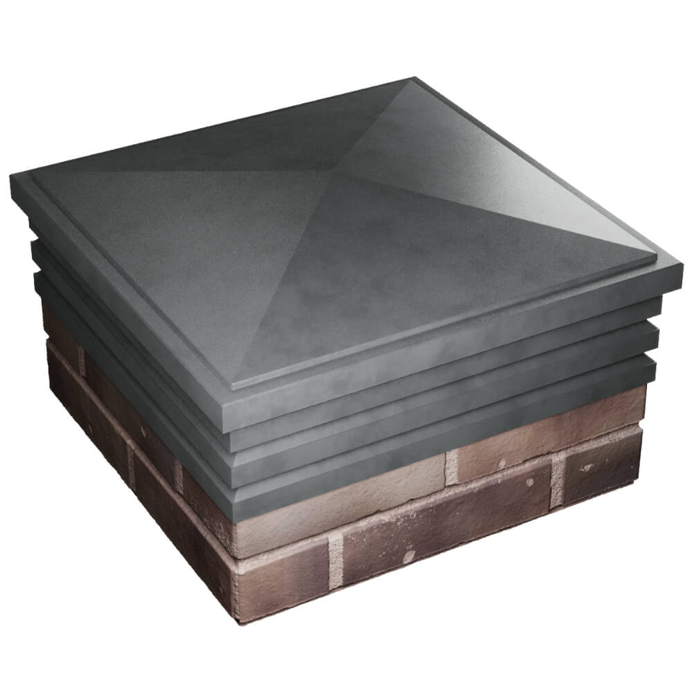 Колпак Zking Бона ХайТек Серый на столб 2х2 кирпича (513х513мм) в Орехово-Зуево фото