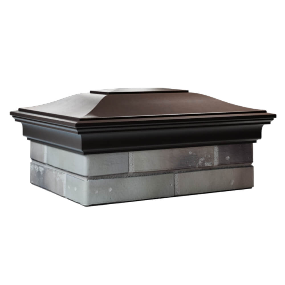 Колпак Zking Монблан Коричневый на столб 2х1.5 кирпича (515х385мм) в Орехово-Зуево фото