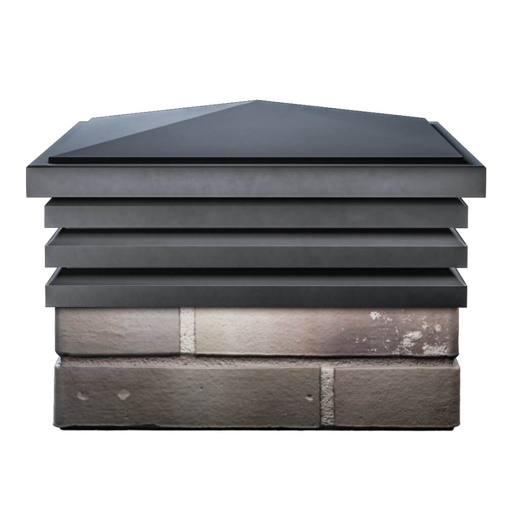 Колпак Zking Бона ХайТек Серый на столб 1.5х1.5 кирпича (385х385мм) Орехово-Зуево фото