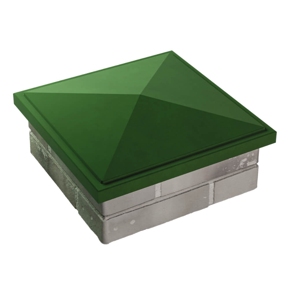 Колпак Zking БонаМоно Зеленый на столб 1.5х1.5 кирпича (385х385, 400х400мм) в Орехово-Зуево фото