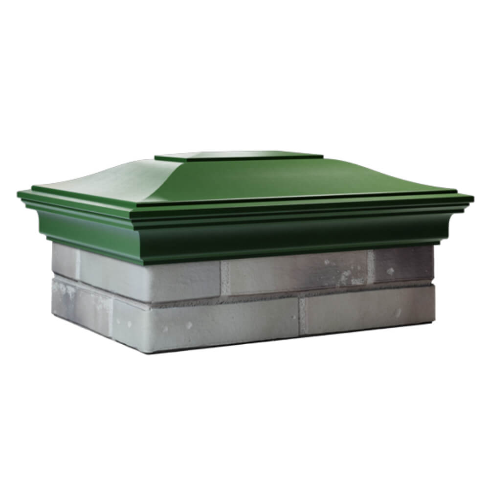 Колпак Zking Монблан Зеленый на столб 2х1.5 кирпича (515х385мм) в Орехово-Зуево фото