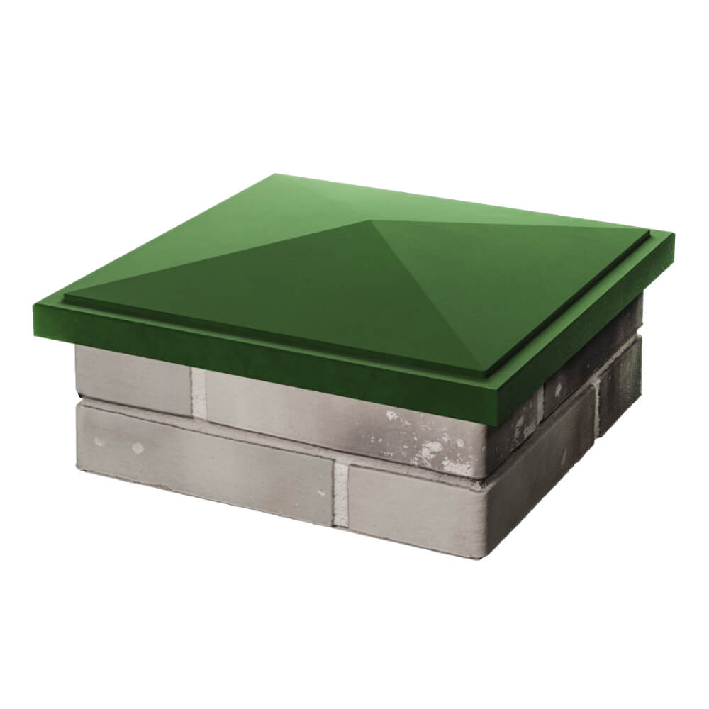 Колпак Zking БонаМоно Зеленый на столб 1.5х1.5 кирпича (385х385, 400х400мм) в Орехово-Зуево фото