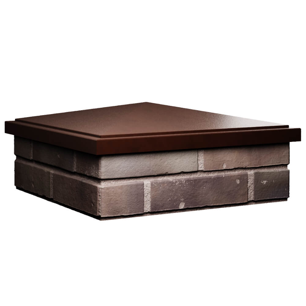 Колпак Zking БонаМоно Коричневый на столб 2х2 кирпича (515х515, 530х530мм) в Орехово-Зуево фото