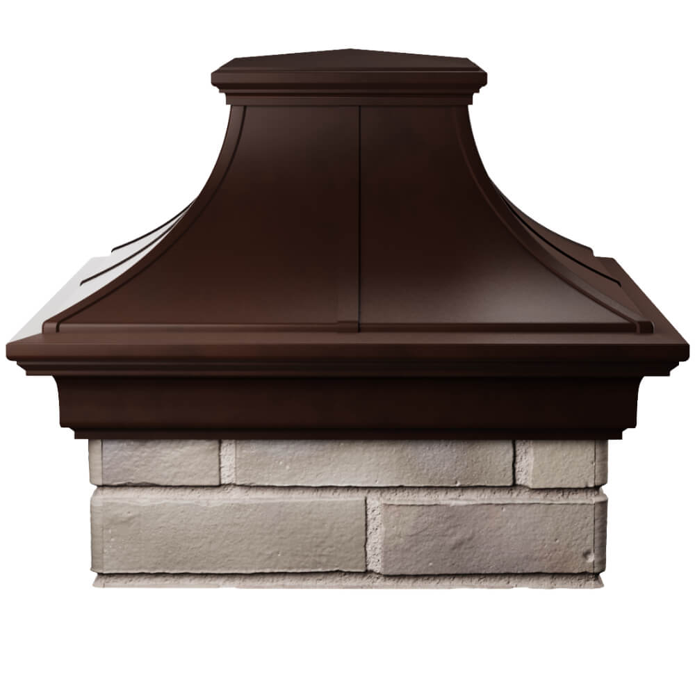 Колпак Zking Монблан Премиум Коричневый на столб 1.5х1.5 кирпича (385х385мм) Орехово-Зуево фото