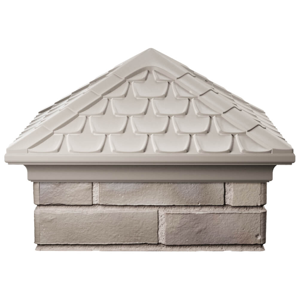 Колпак Zking Эльбрус Бежевый на столб 1.5х1.5 кирпича (385х385мм) Орехово-Зуево фото