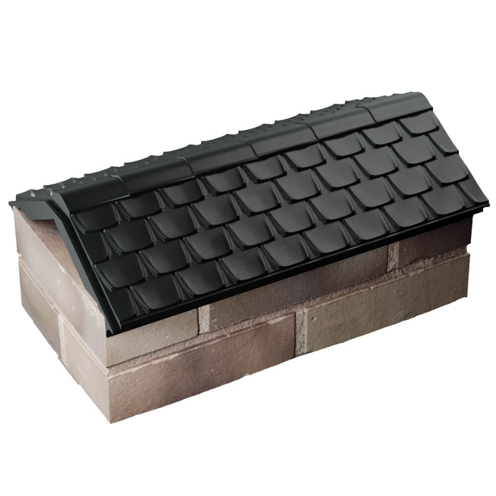 Парапет Zking Эльбрус Черный с посадкой на 1 кирпич (255мм) в Орехово-Зуево фото