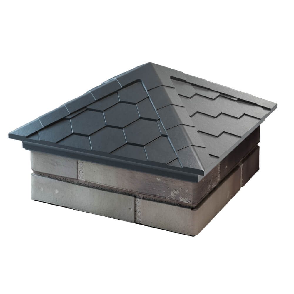 Колпак Zking Эверест Серый на столб 1.5х1.5 кирпича (390х390мм) в Орехово-Зуево фото