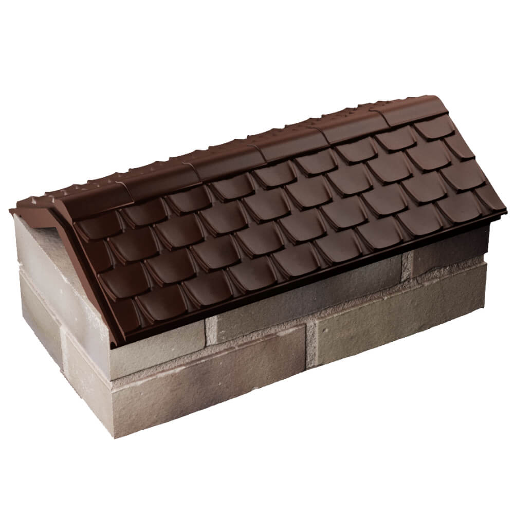 Парапет Zking Эльбрус Коричневый с посадкой на 1 кирпич (255мм) в Орехово-Зуево фото