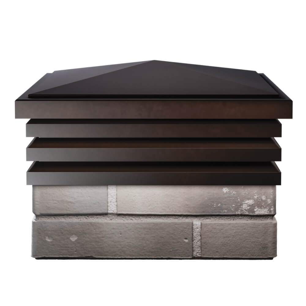 Колпак Zking Бона ХайТек Коричневый на столб 1.5х1.5 кирпича (385х385мм) Орехово-Зуево фото