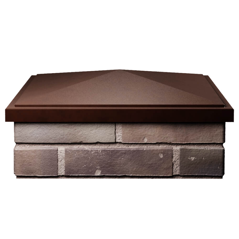Колпак Zking БонаМоно Коричневый на столб 2х2 кирпича (515х515, 530х530мм) Орехово-Зуево фото