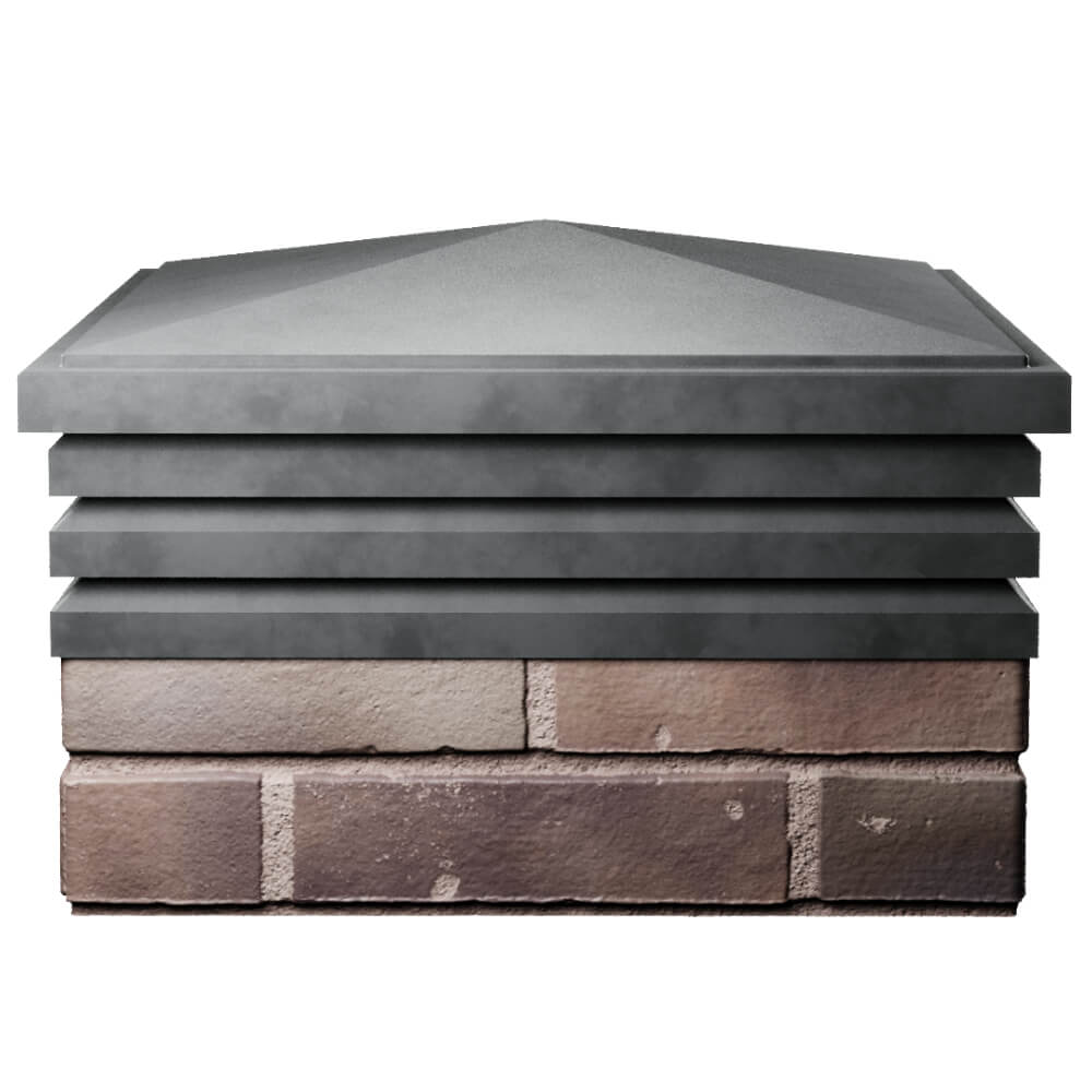 Колпак Zking Бона ХайТек Серый на столб 2х2 кирпича (513х513мм) Орехово-Зуево фото