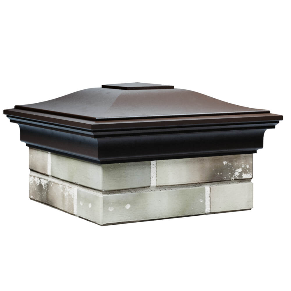 Колпак Zking Монблан Коричневый на столб 1.5х1.5 кирпича (385х385мм) в Орехово-Зуево фото