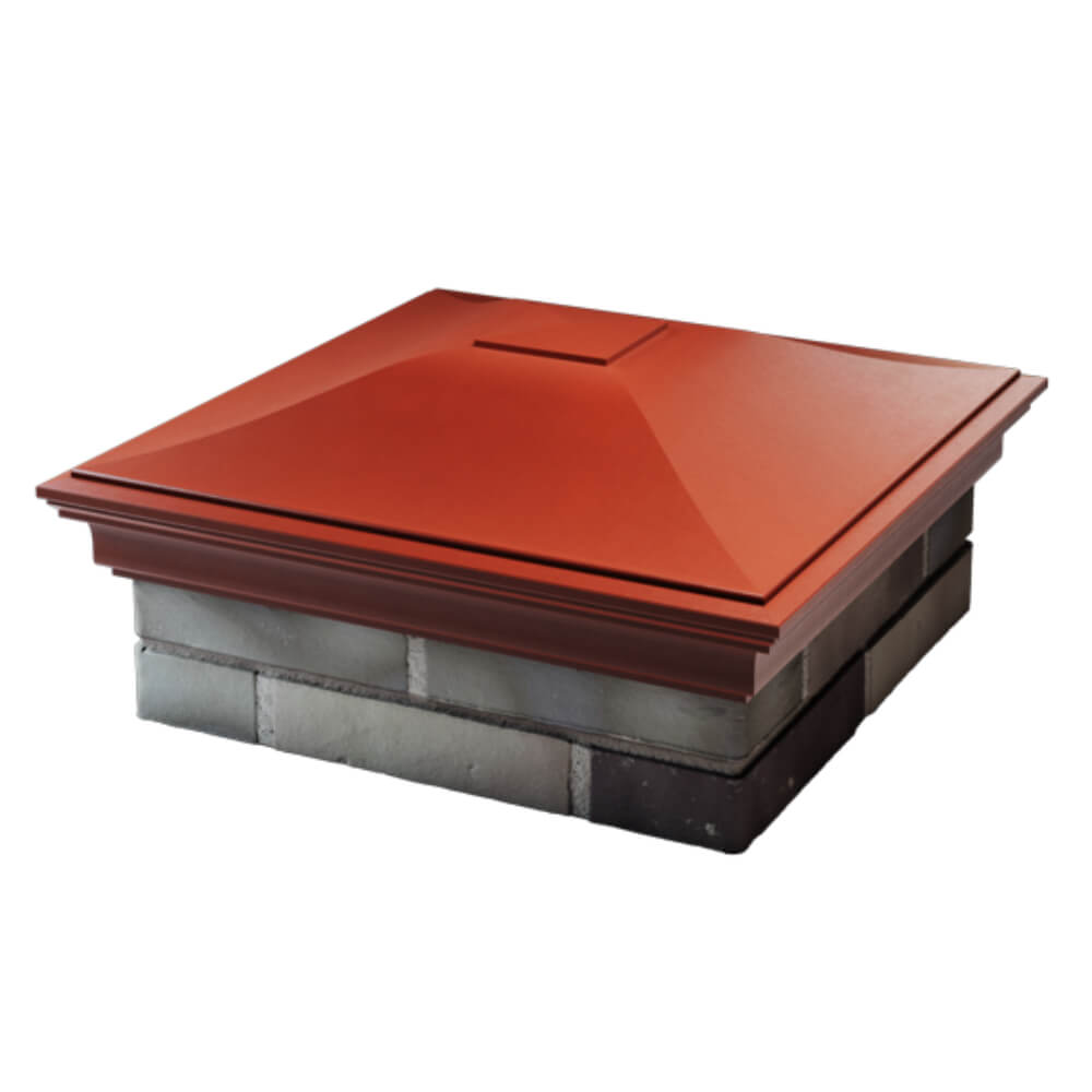 Колпак Zking Монблан Красный на столб 2х2 кирпича (515х515мм) в Орехово-Зуево фото